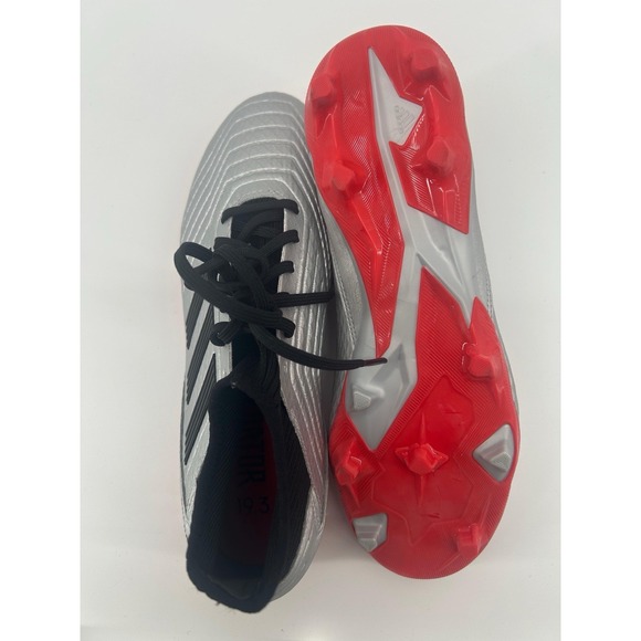 Adidas Predator 19.3 FG Men's Soccer Cleats Size 11.5 Silver Metallic Red - Picture 7 of 8